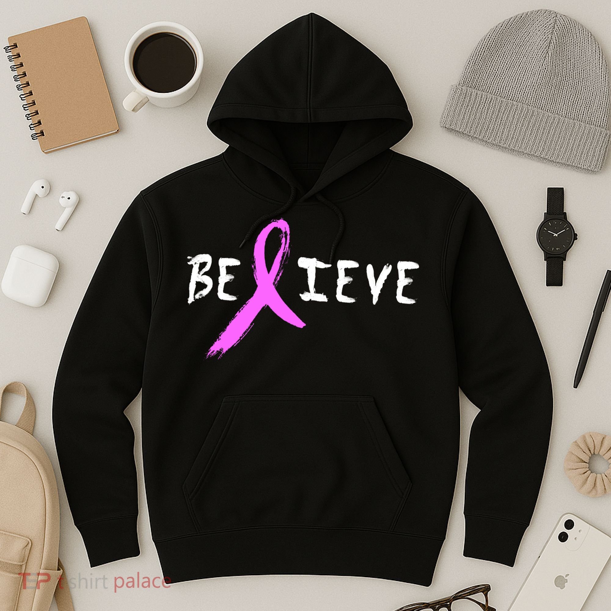 Believe Breast Cancer Hoodie