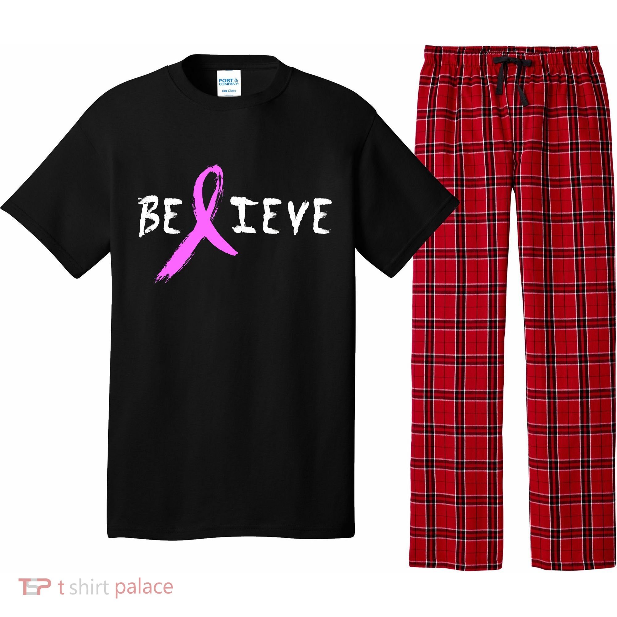 Believe Breast Cancer Pajama Set