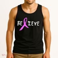 Believe Breast Cancer Tank Top thumb 3
