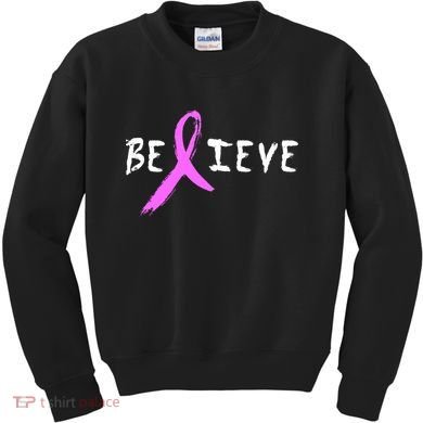 Believe Breast Cancer Kids Sweatshirt