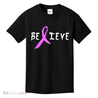 Believe Breast Cancer Kids T-Shirt