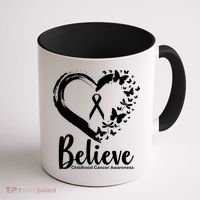 Believe Childhood Cancer Awareness Coffee Mug thumb 1
