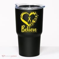 Believe Childhood Cancer Awareness Tumbler thumb 0