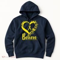 Believe Childhood Cancer Awareness Hoodie thumb 0