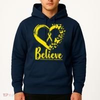 Believe Childhood Cancer Awareness Hoodie thumb 2