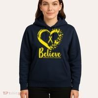 Believe Childhood Cancer Awareness Hoodie thumb 5