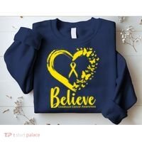Believe Childhood Cancer Awareness Sweatshirt thumb 2