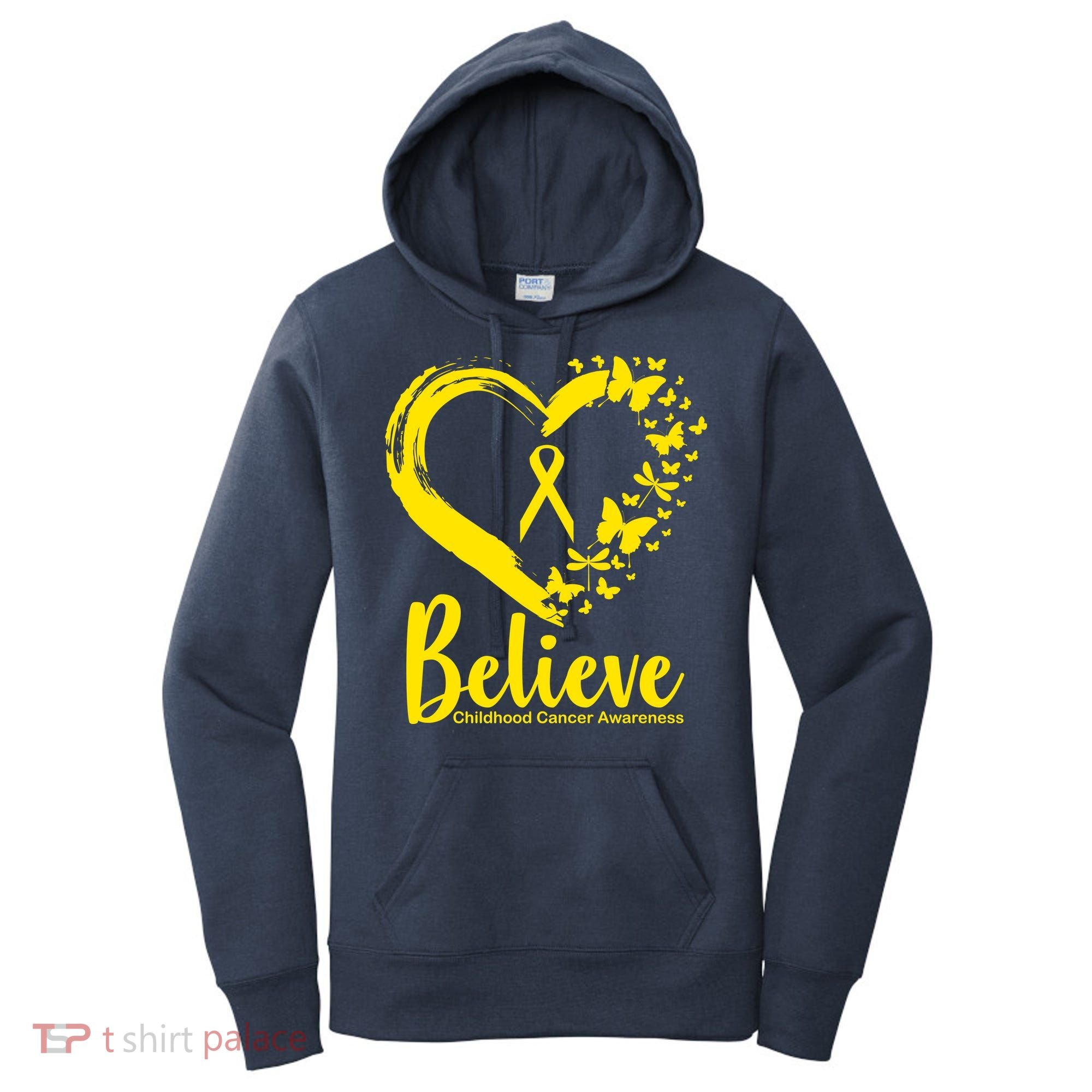 Believe Childhood Cancer Awareness Women's Hoodie