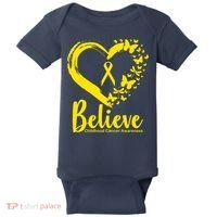 Believe Childhood Cancer Awareness Baby Bodysuit thumb 0
