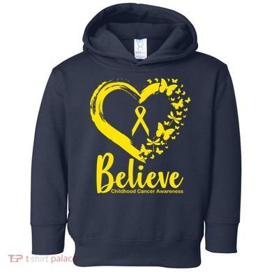 Believe Childhood Cancer Awareness Toddler Hoodie