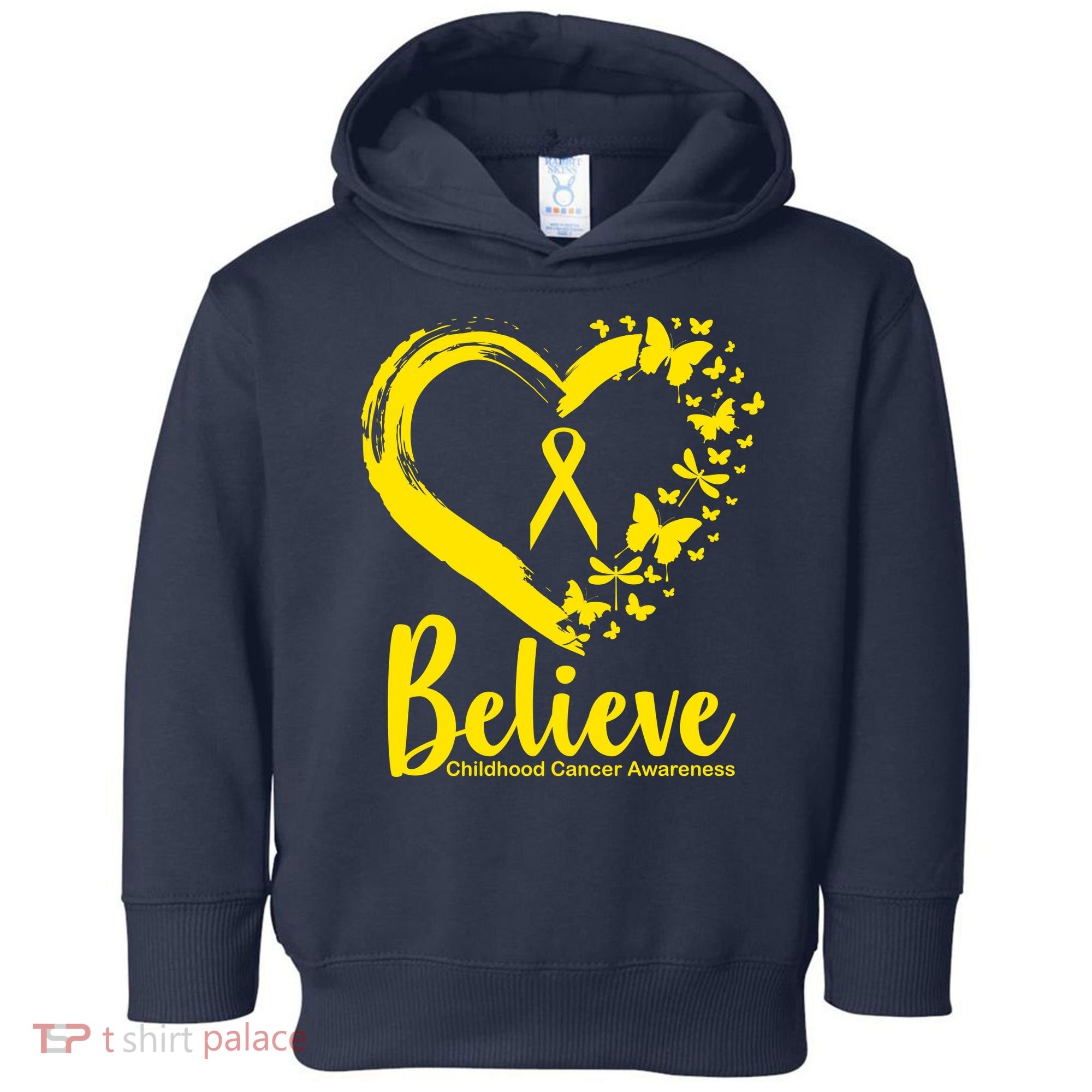 Believe Childhood Cancer Awareness Toddler Hoodie