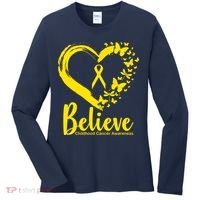 Believe Childhood Cancer Awareness Women's Long Sleeve Shirt thumb 0