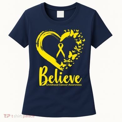 Believe Childhood Cancer Awareness Women's T-Shirt