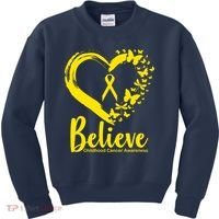 Believe Childhood Cancer Awareness Kids Sweatshirt thumb 0