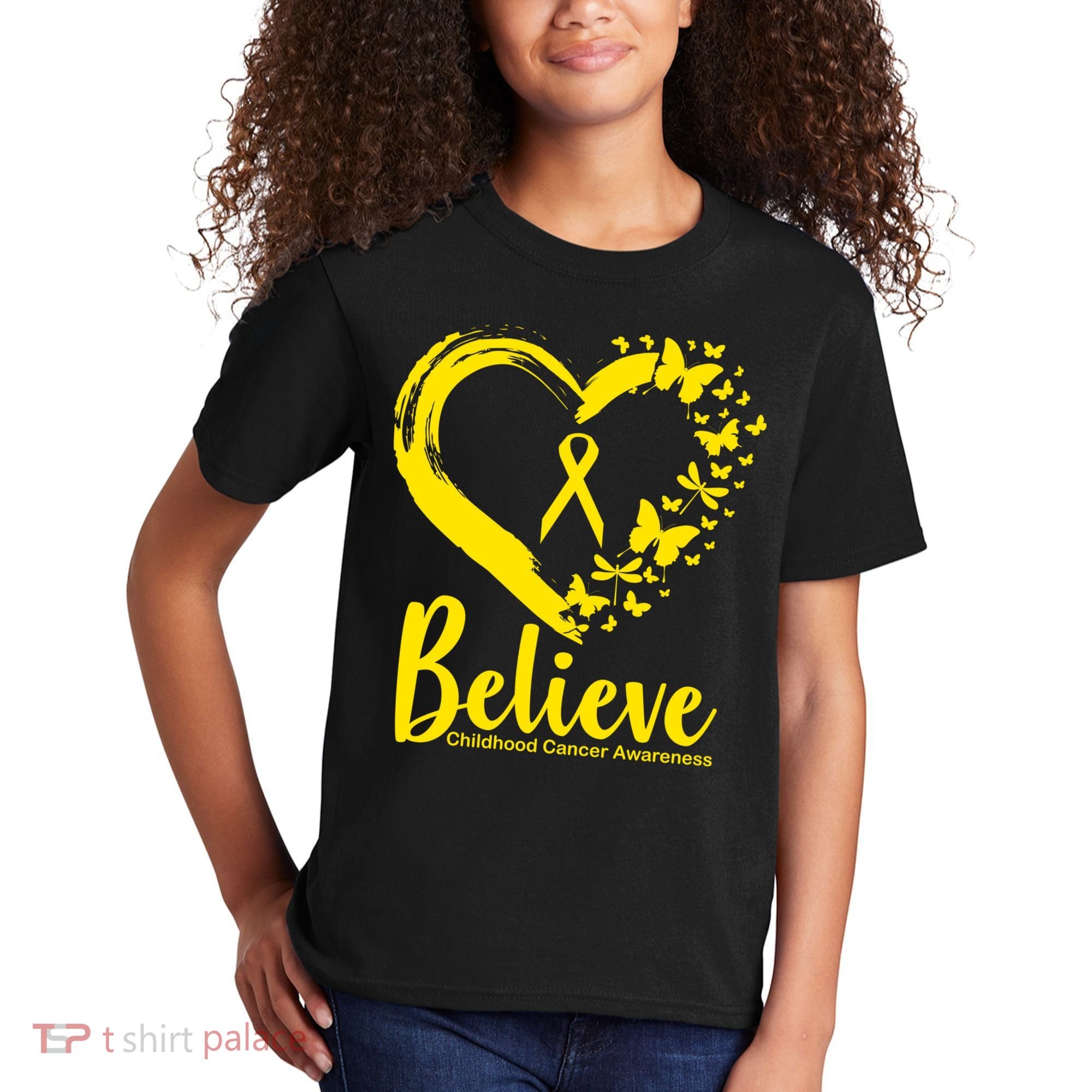 Believe Childhood Cancer Awareness Kids T-Shirt