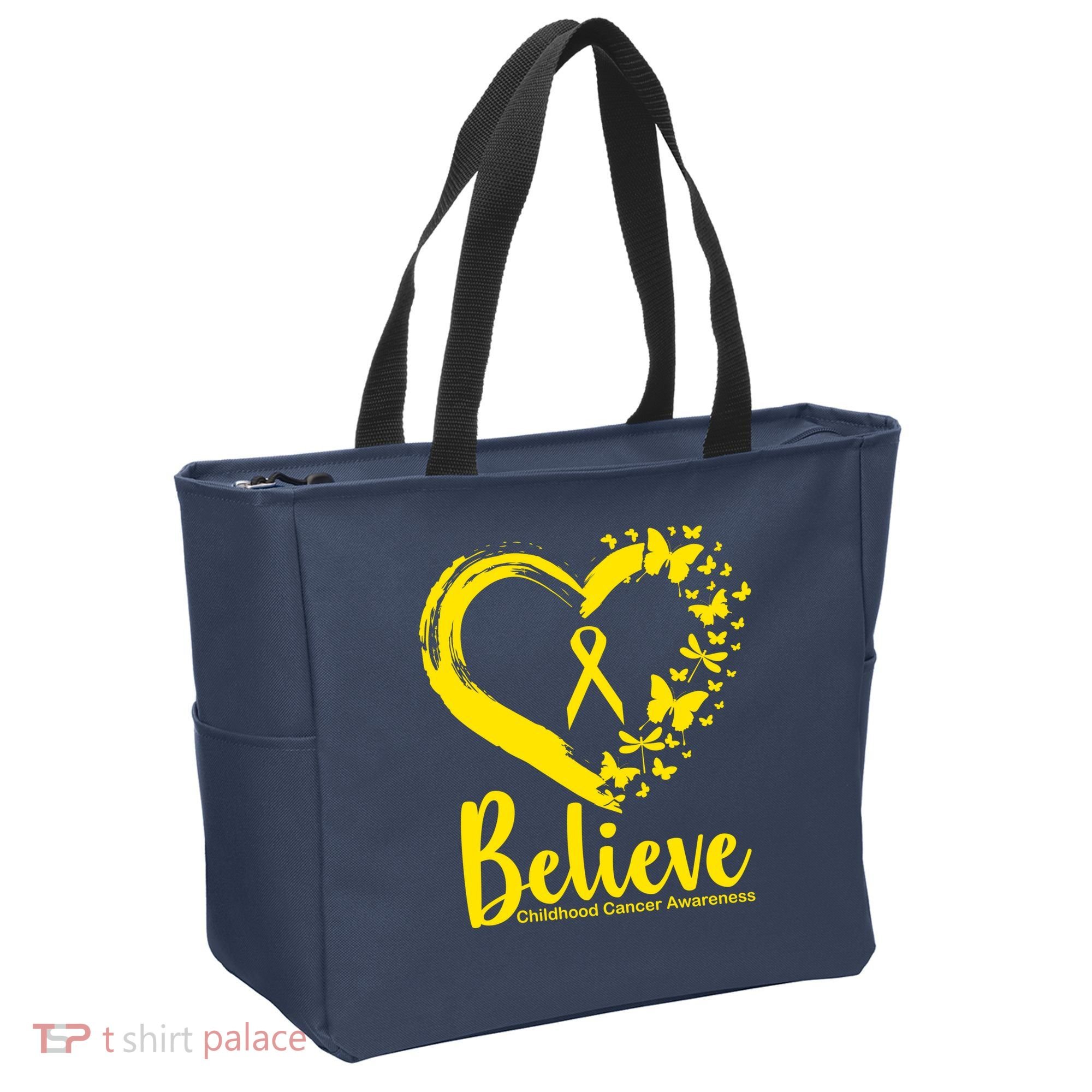 Believe Childhood Cancer Awareness Tote Bag