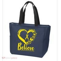 Believe Childhood Cancer Awareness Tote Bag thumb 3