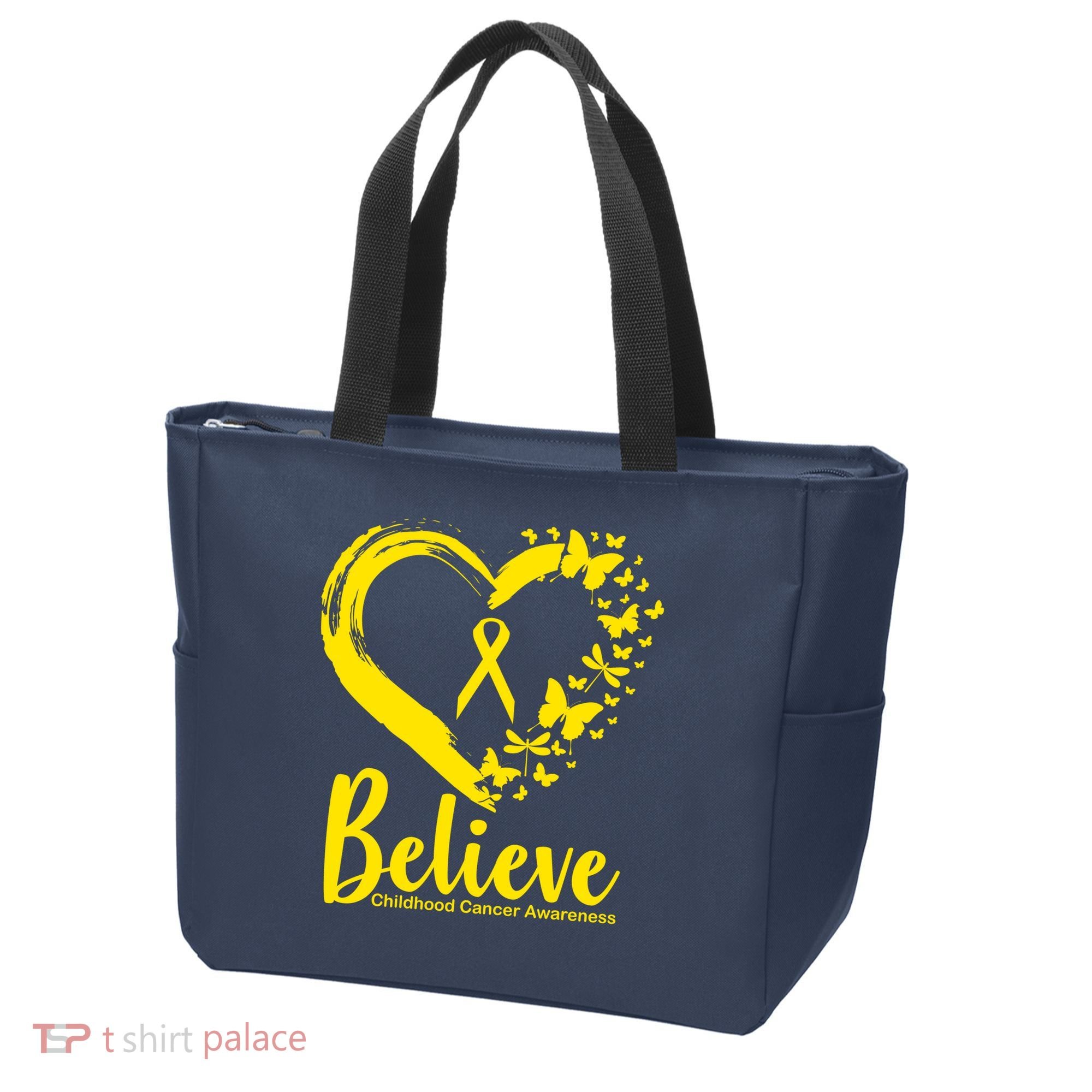 Believe Childhood Cancer Awareness Tote Bag