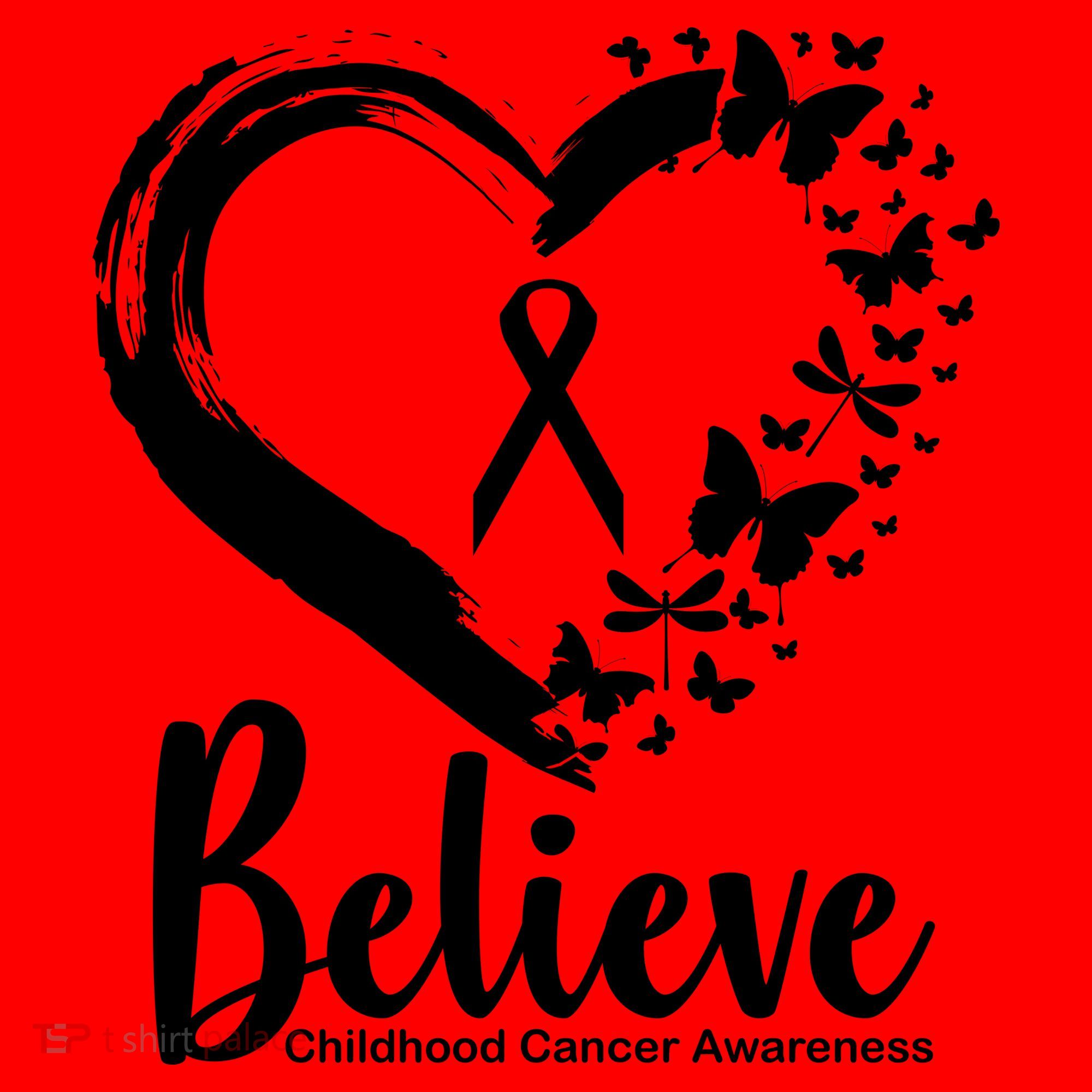 Believe Childhood Cancer Awareness Santa Hat