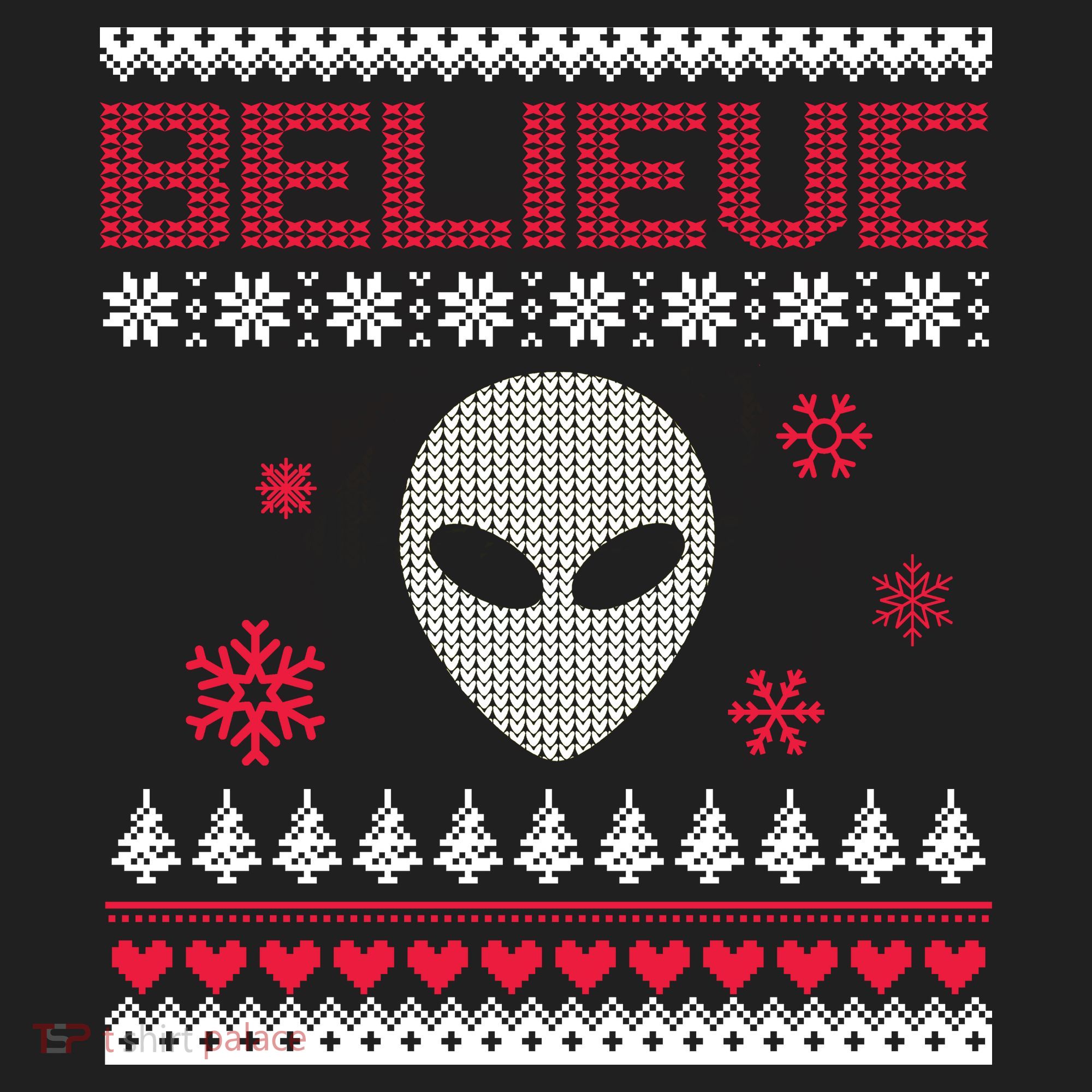 Believe In Aliens Ugly Christmas Tumbler