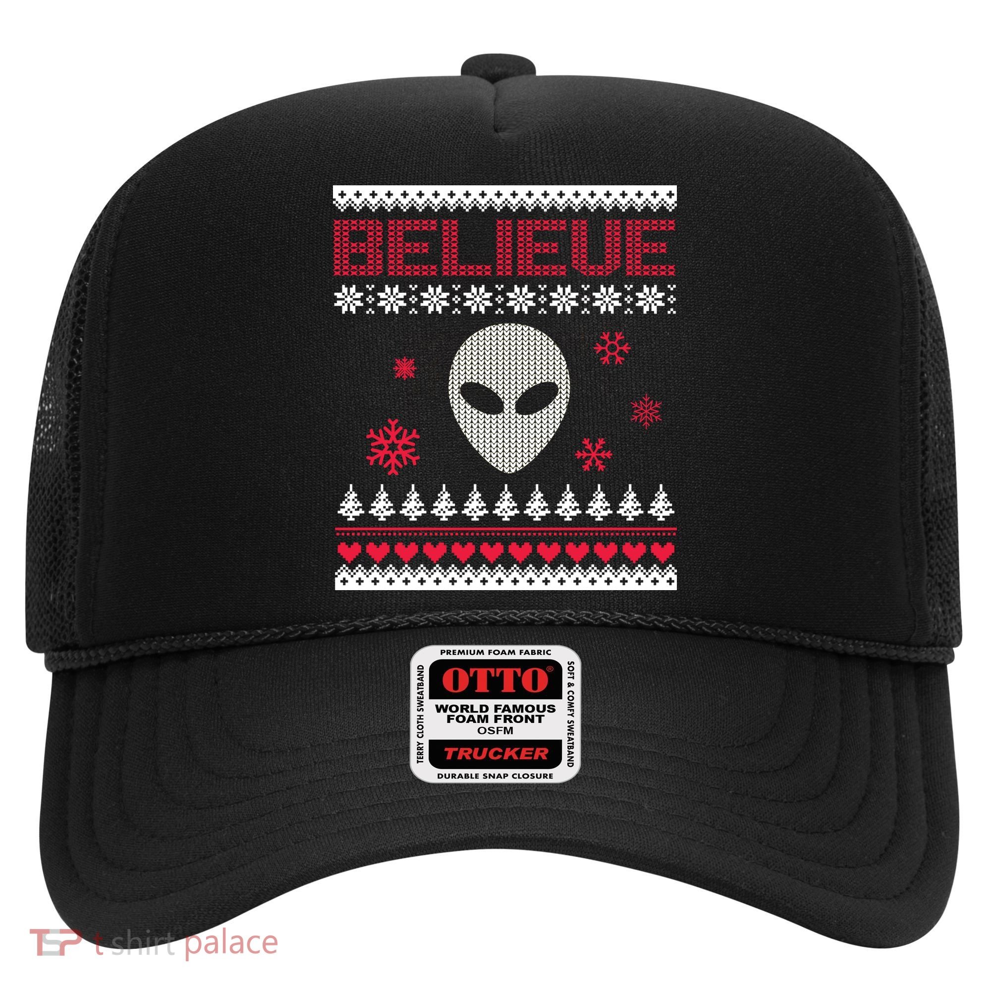 Believe In Aliens Ugly Christmas Hat