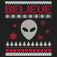 Believe In Aliens Ugly Christmas Hat thumb 2