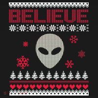 Believe In Aliens Ugly Christmas Tote Bag thumb 4