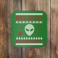 Believe In Aliens Ugly Christmas Coaster thumb 0