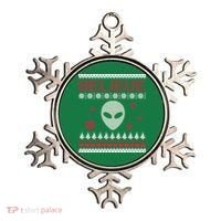 Believe In Aliens Ugly Christmas Ornament thumb 0