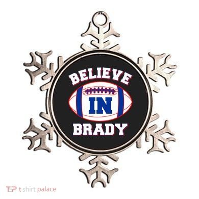 Believe In Brady Fan Football Design Ornament