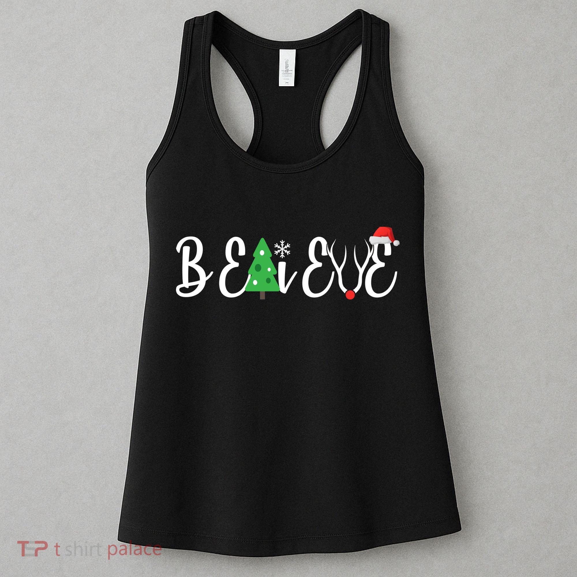 Believe In Christmas Cute Women's Tank Top