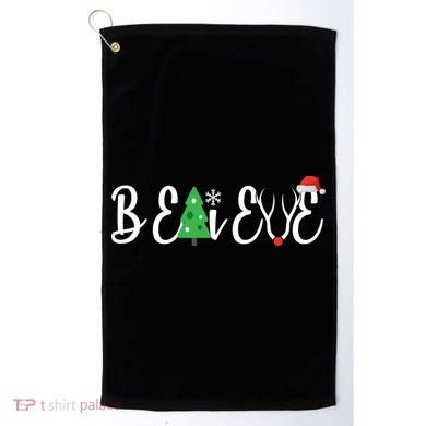 Believe In Christmas Cute Golf Towel