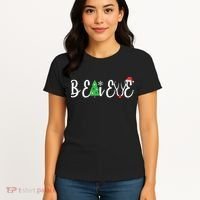 Believe In Christmas Cute Women's T-Shirt thumb 4