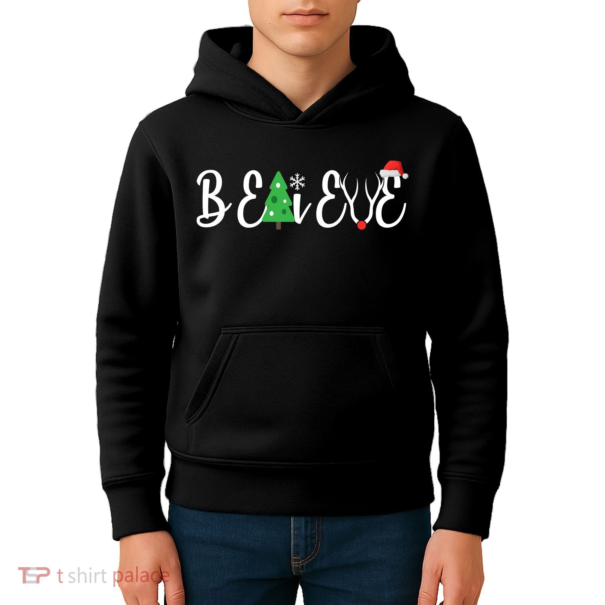 Believe In Christmas Cute Kids Hoodie