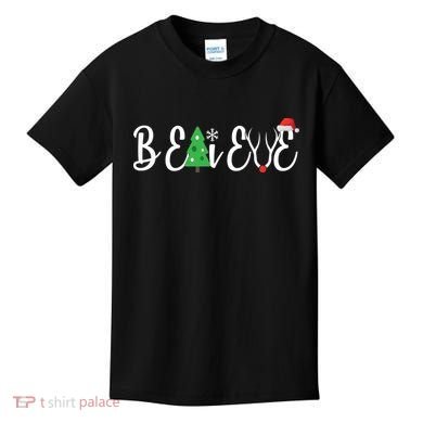 Believe In Christmas Cute Kids T-Shirt