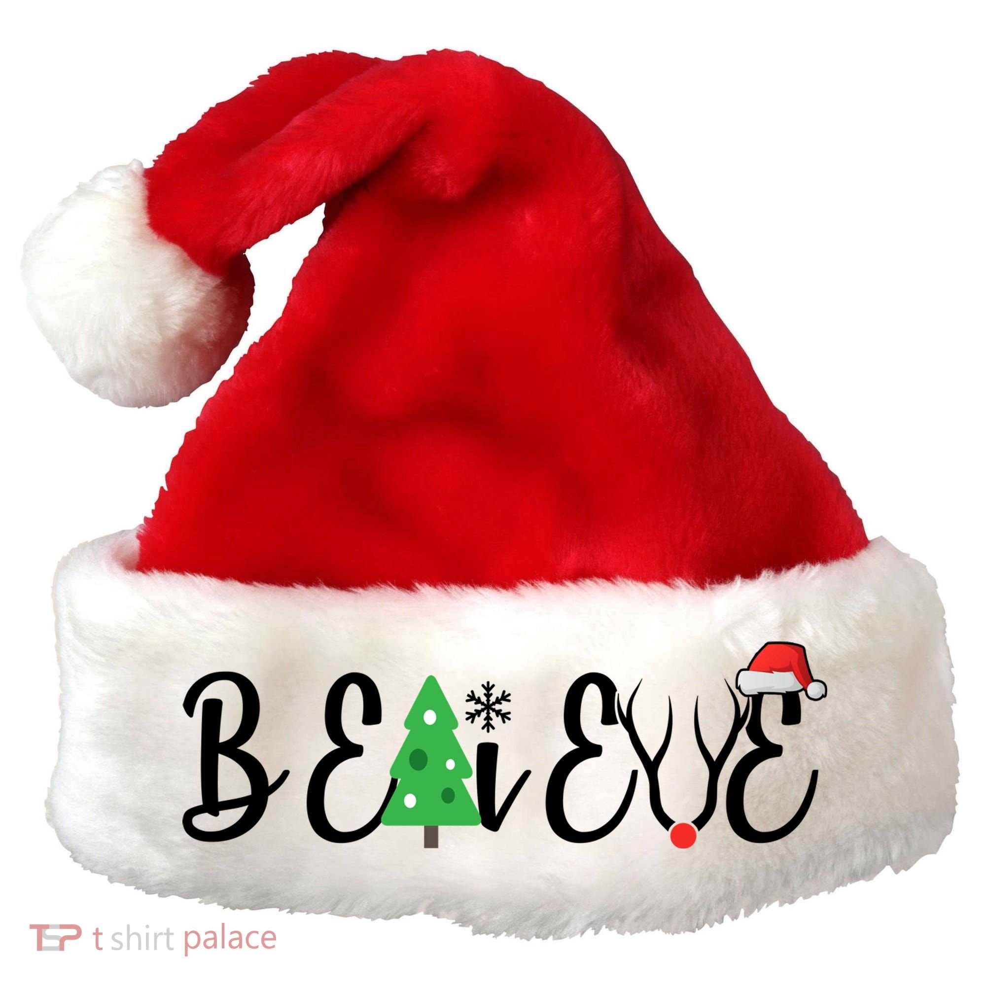 Believe In Christmas Cute Santa Hat