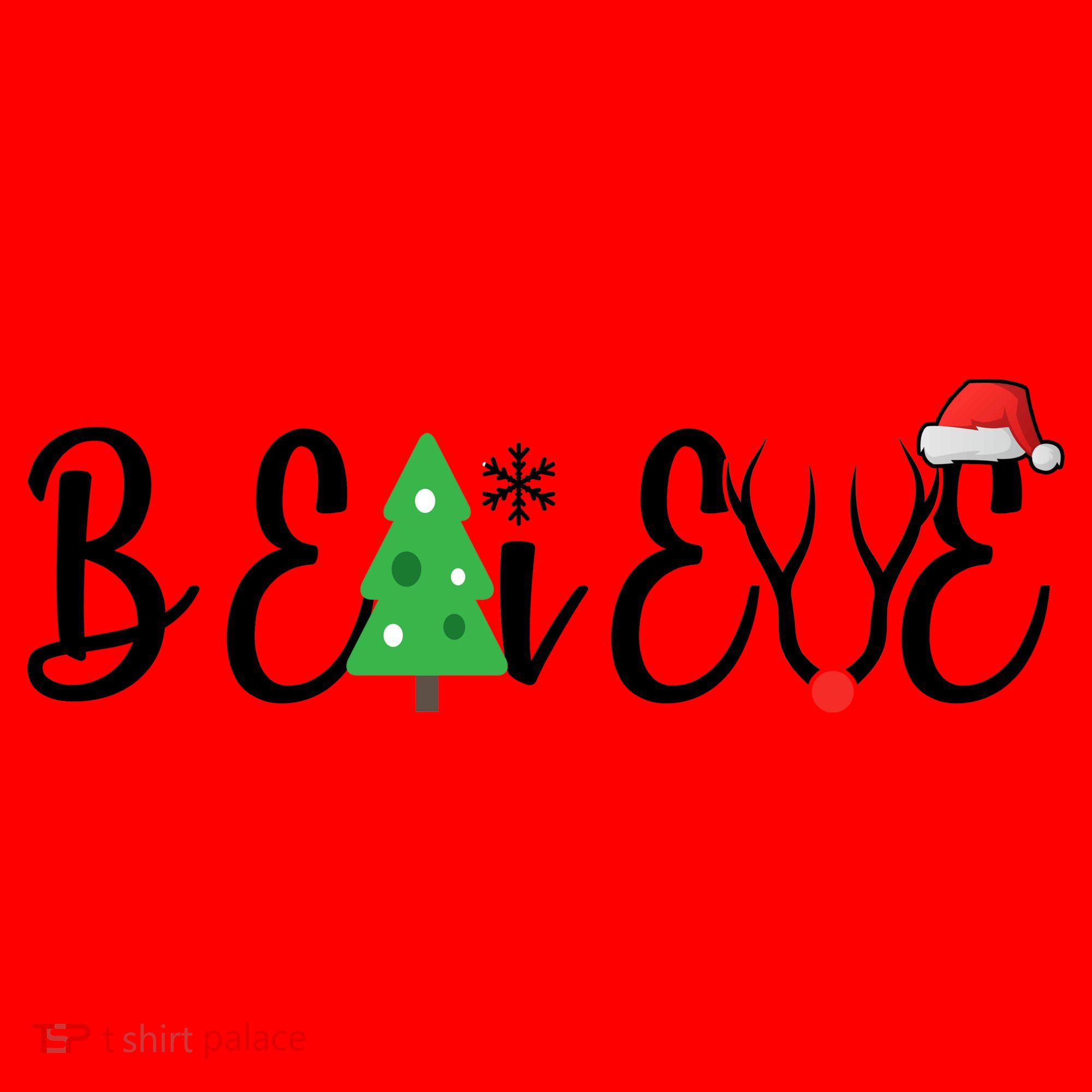 Believe In Christmas Cute Santa Hat