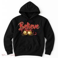 Believe In Christmas Jingle Bells Hoodie thumb 0