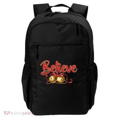 Believe In Christmas Jingle Bells Backpack