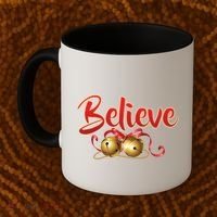 Believe In Christmas Jingle Bells Coffee Mug thumb 2