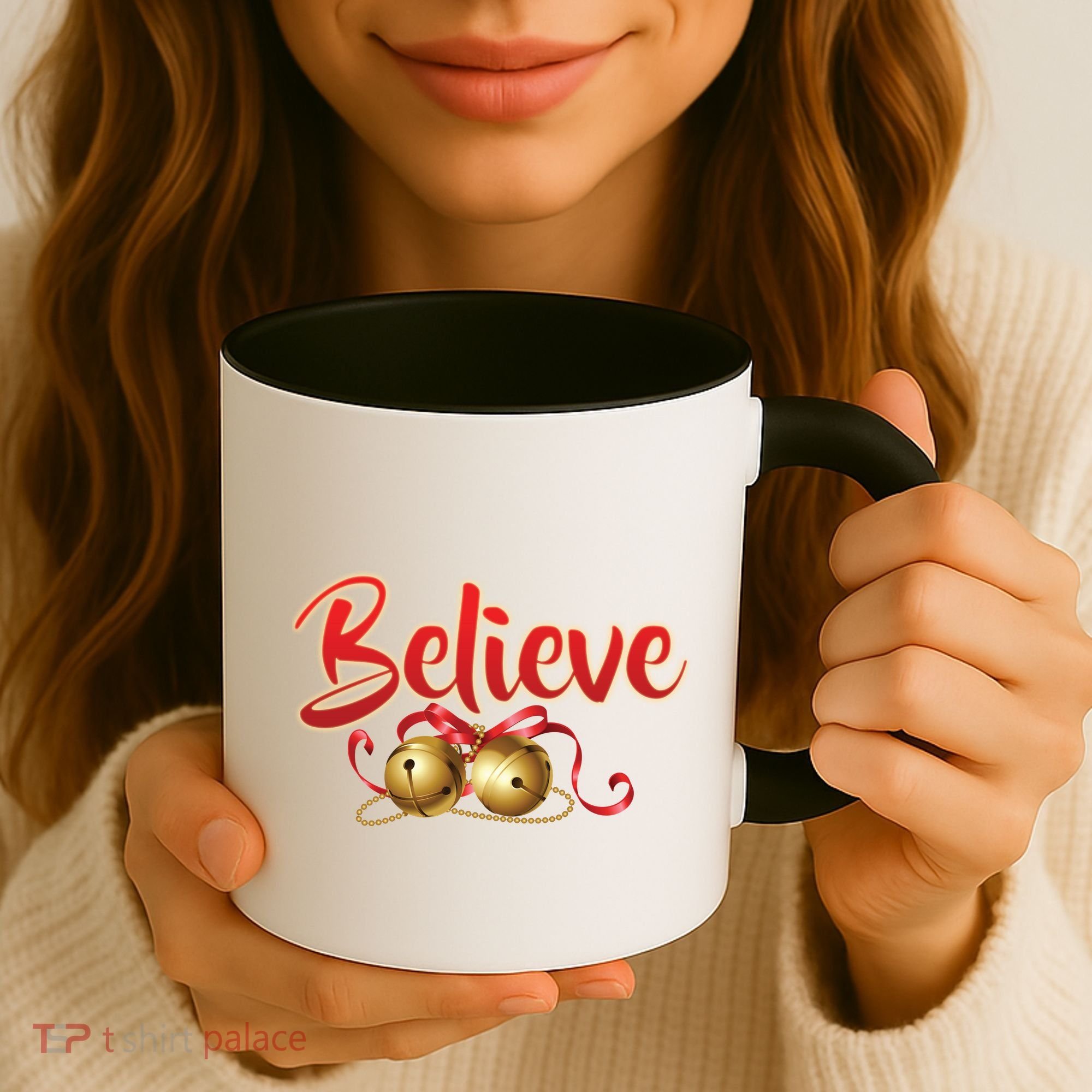 Believe In Christmas Jingle Bells Coffee Mug