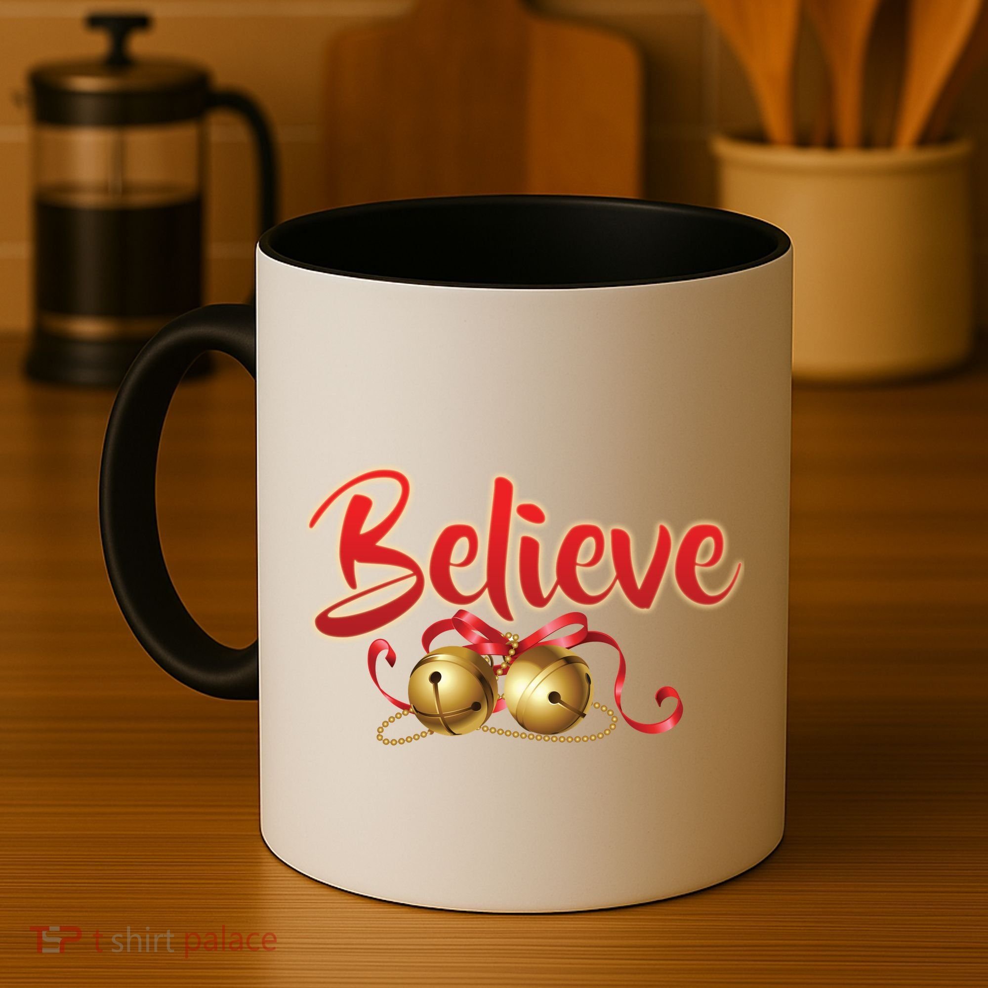 Believe In Christmas Jingle Bells Coffee Mug