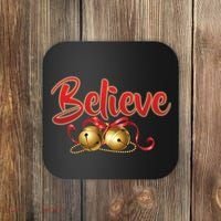 Believe In Christmas Jingle Bells Coaster thumb 0