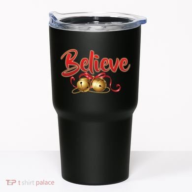 Believe In Christmas Jingle Bells Tumbler