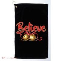 Believe In Christmas Jingle Bells Golf Towel thumb 0