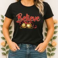 Believe In Christmas Jingle Bells Women's T-Shirt thumb 2