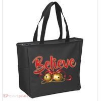 Believe In Christmas Jingle Bells Tote Bag thumb 2