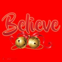 Believe In Christmas Jingle Bells Santa Hat thumb 1