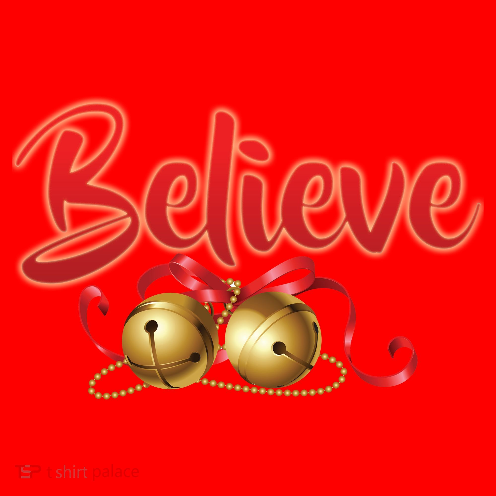 Believe In Christmas Jingle Bells Santa Hat