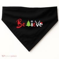 Believe In Christmas Spirit USA-Made Doggie Bandana thumb 0